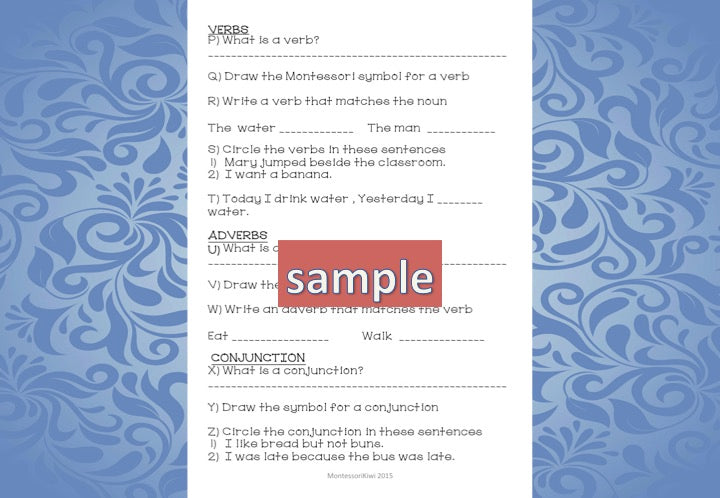 Montessori Language Test for Assessment - montessorikiwi
