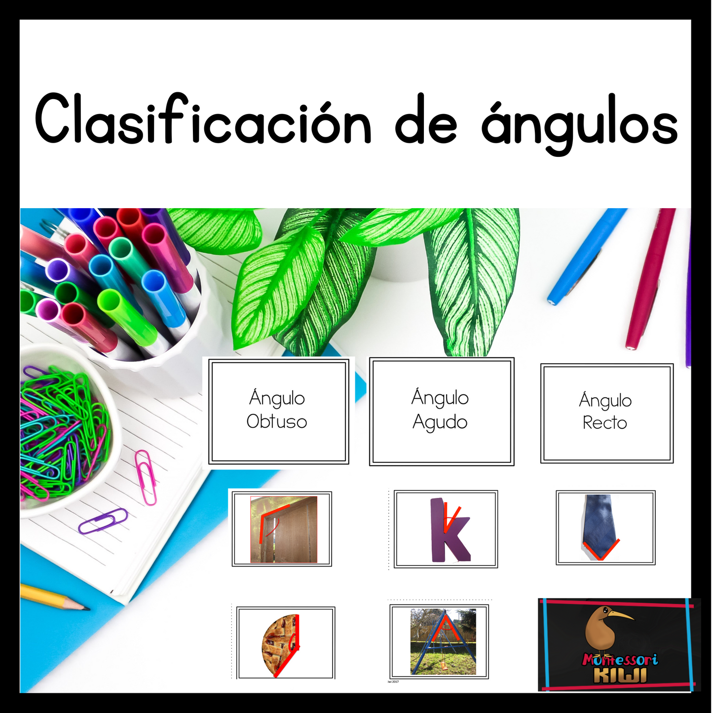 Clasificación de ángulos (Angle Sorting) - montessorikiwi
