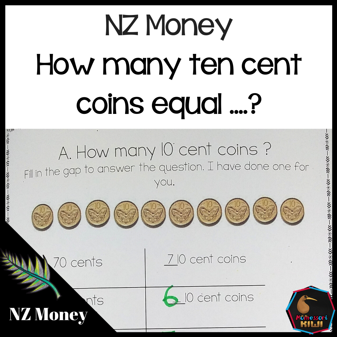 New Zealand Money Level 1 How many 10 cent coins equal