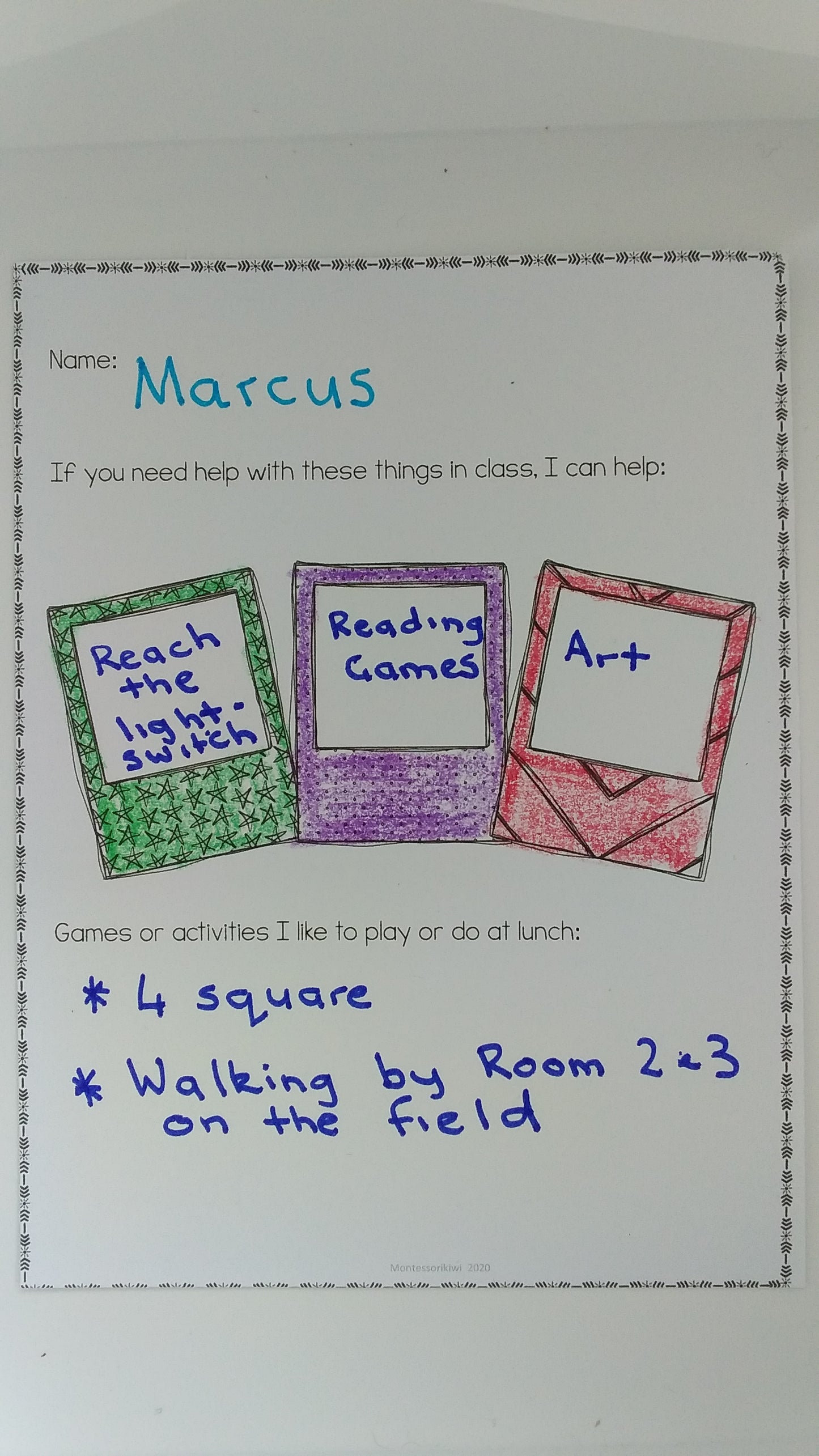 Classroom Directory (Back to School) - montessorikiwi
