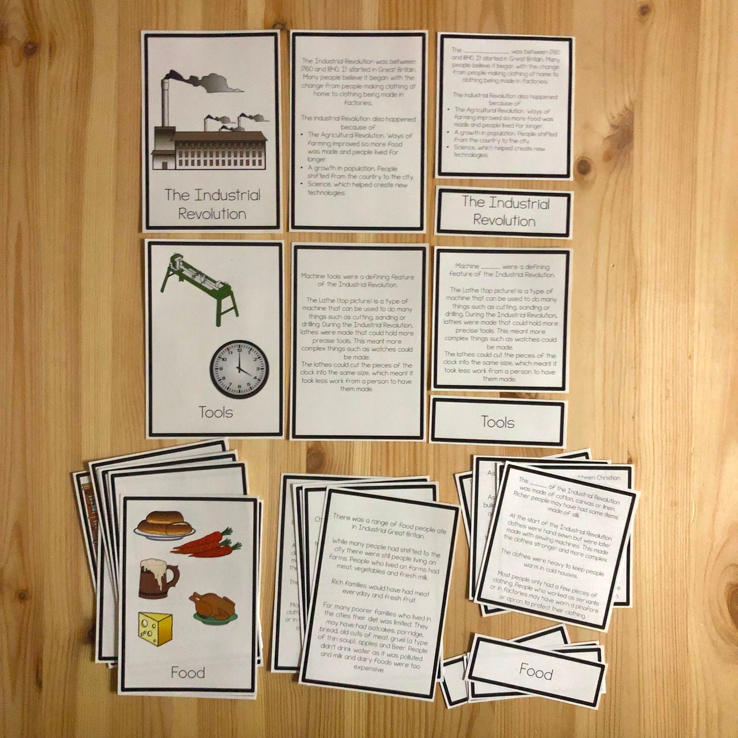 Fundamental Needs Industrial Revolution Great Britain (cosmic) - montessorikiwi