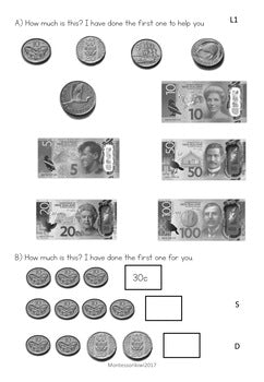 NZ Money pre/post test - montessorikiwi