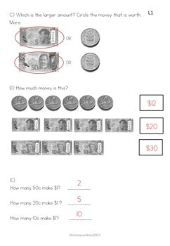 NZ Money pre/post test - montessorikiwi
