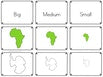 Continent themed math sorting - montessorikiwi