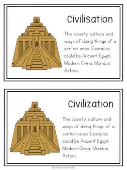 Vocab Words for Fifth Great Story (cosmic) - montessorikiwi