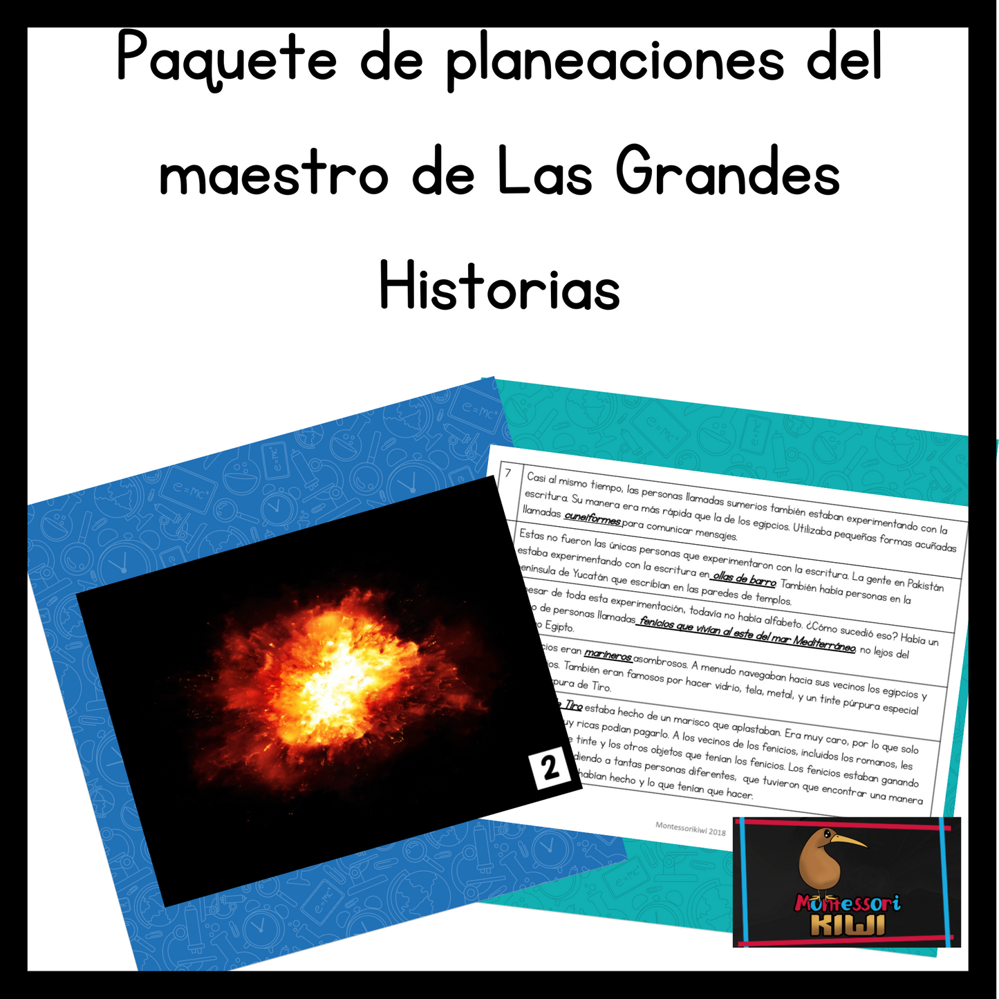 Paquete de planeaciones del maestro de Las Grandes Historias - montessorikiwi
