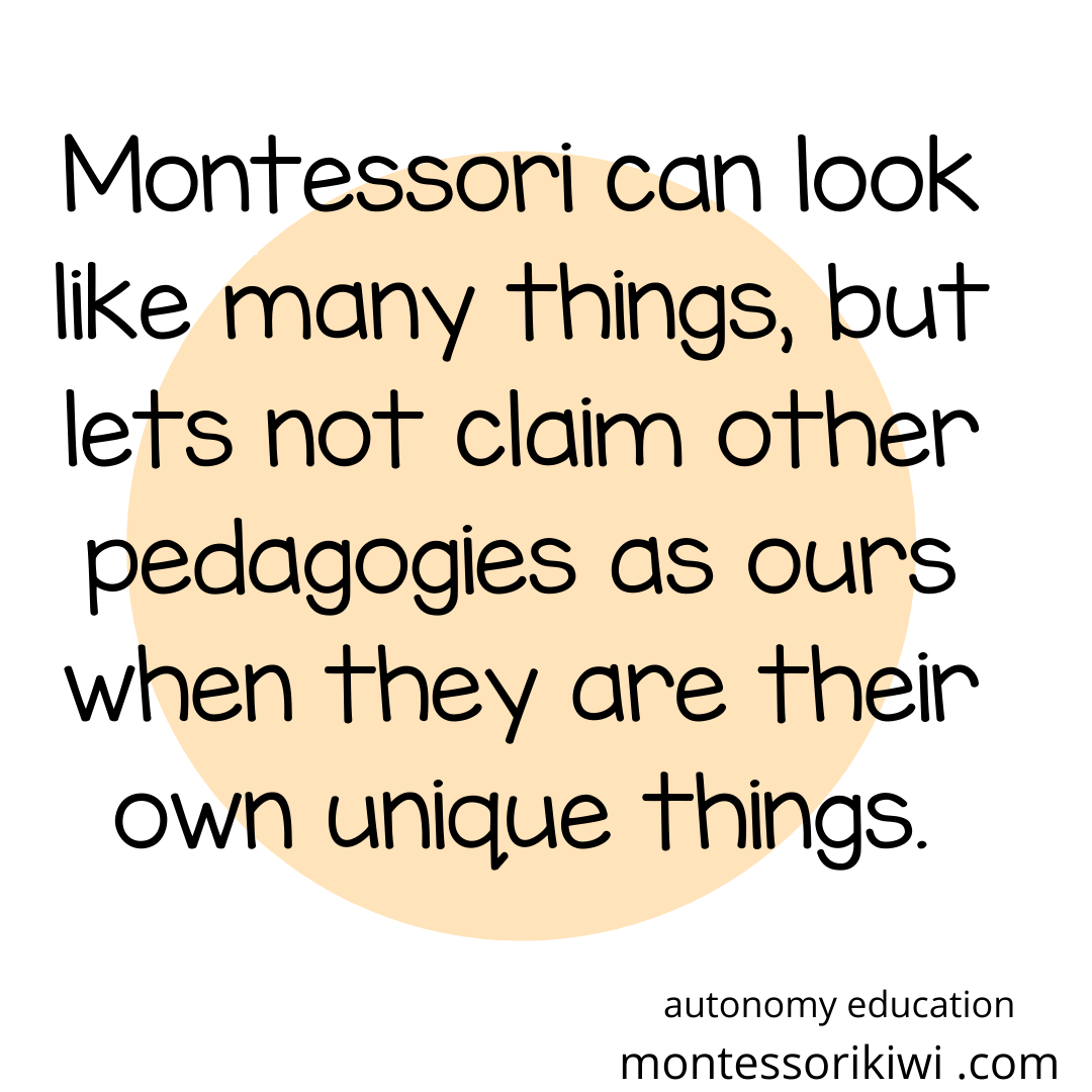 Lets not claim other pedagogies as our own