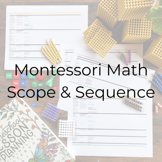 Montessori Math Scope and Sequence