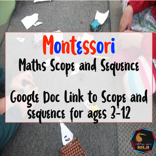 Montessori Math Scope and Sequence