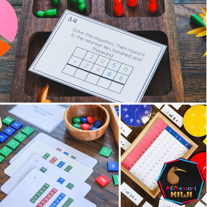 Montessori Upper Elementary Math Bundle | Fractions, Decimals & Percentages