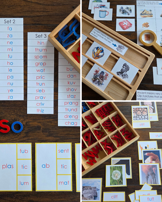 Modern Montessori Science of Reading Bundle , Modern Learn to Read Bundle for home and school (For ages 4-8)