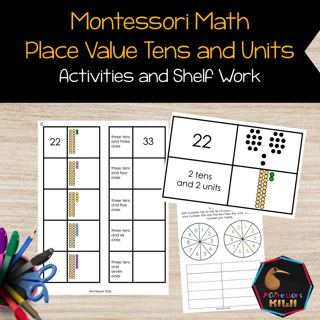 Montessori Colored Bead Bar Activity Pack | Numbers to 100 | Place Value & Number Sense