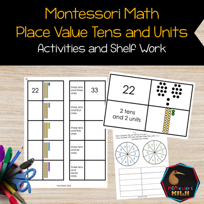 Montessori Colored Bead Bar Activity Pack | Numbers to 100 | Place Value & Number Sense