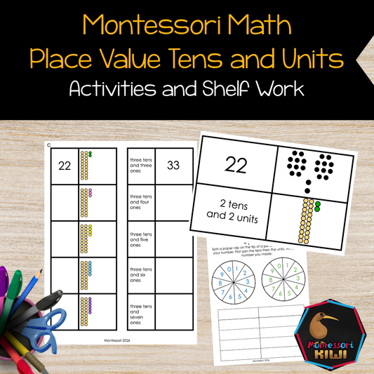 Montessori Colored Bead Bar Activity Pack | Numbers to 100 | Place Value & Number Sense