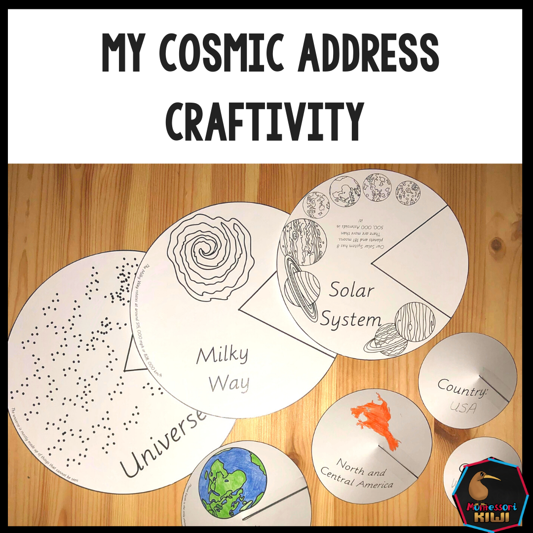My Cosmic Address - Me on the Map - Cosmic Nesting Dolls (cosmic) - subscription - montessorikiwi