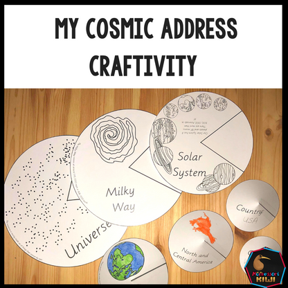 My Cosmic Address - Me on the Map - Cosmic Nesting Dolls (cosmic) - subscription - montessorikiwi