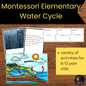 Montessori Water Cycle 4 Part Cards | Water Cycle Science Printable