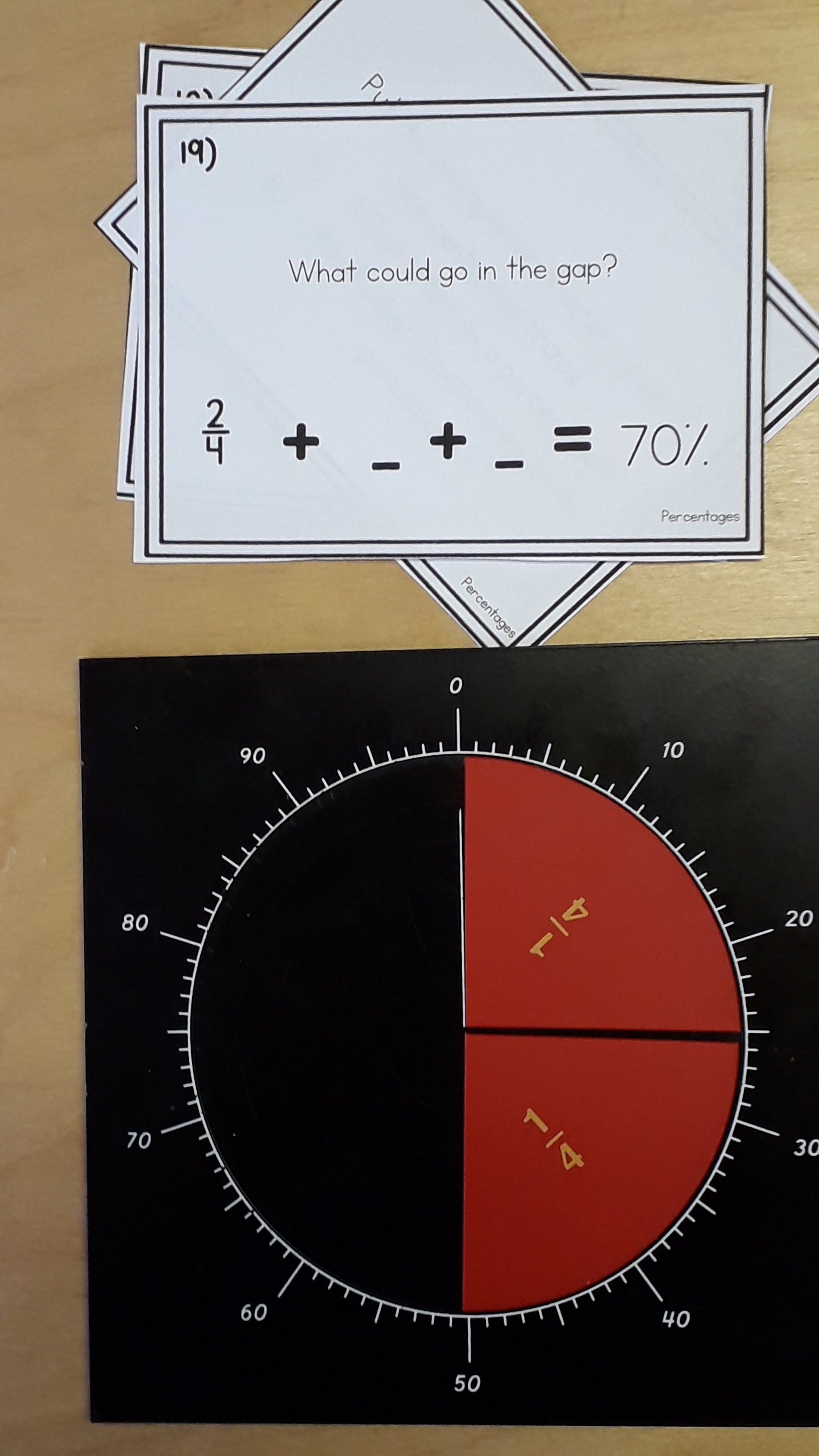 Converting Fractions to Percentages Task Cards - subscription - montessorikiwi
