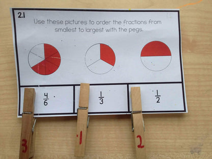 Montessori Inspired Ordering Fractions Activities - subscription - montessorikiwi