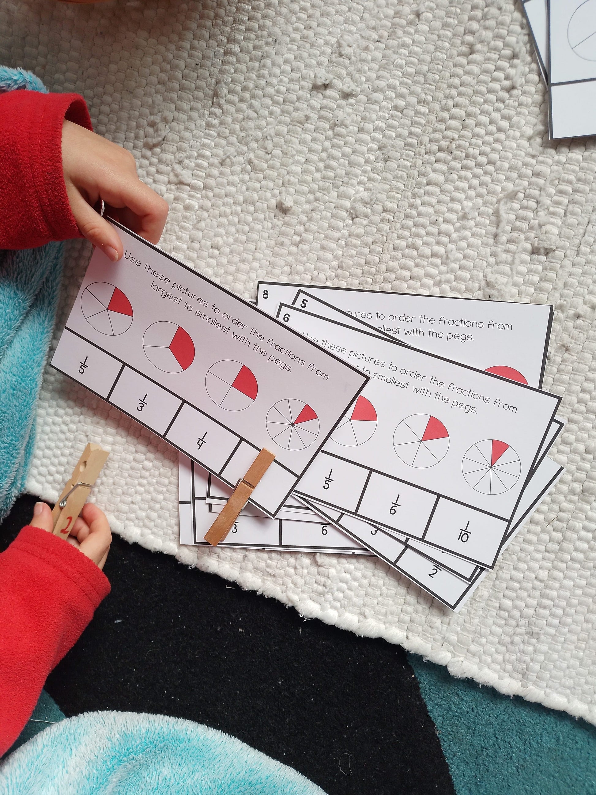 Montessori Inspired Ordering Fractions Activities - subscription - montessorikiwi