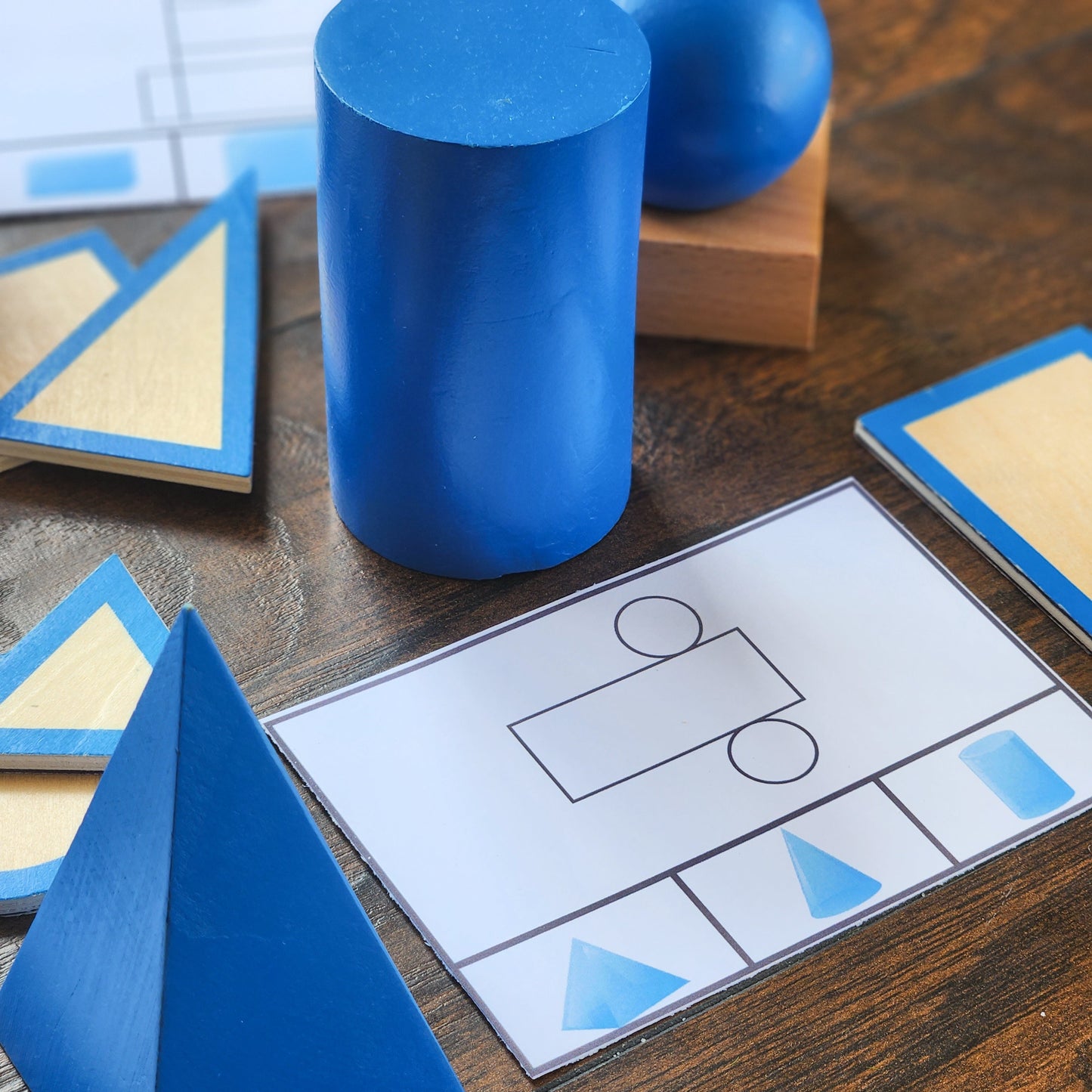 3d shapes nets clip and flip (math) Geometric Solids - subscription - montessorikiwi