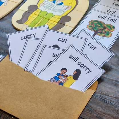 Past, Present, Future Verbs  (literacy) - montessorikiwi