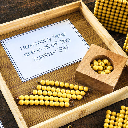 Basic place value task cards - montessorikiwi