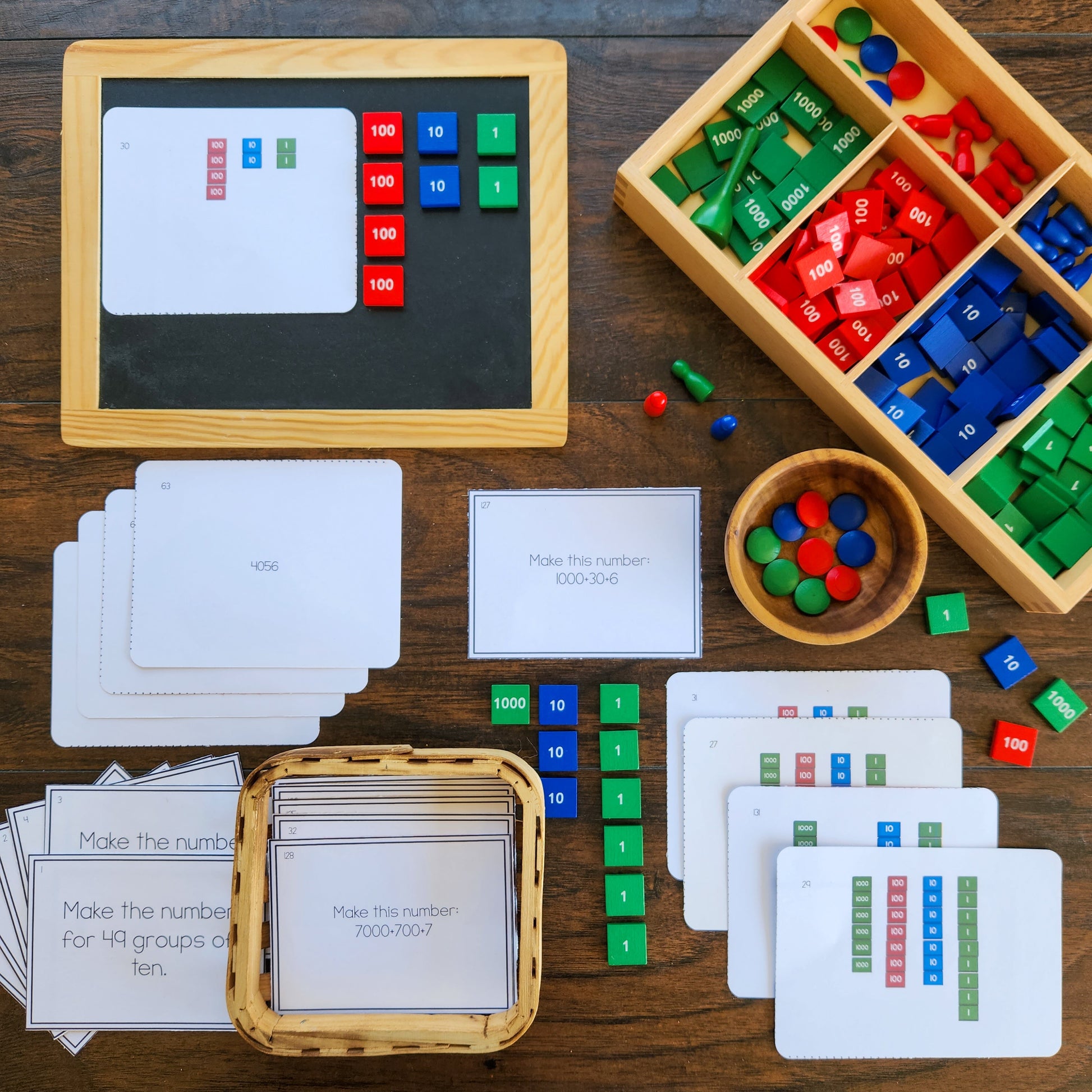 Advanced Place Value Task Cards - subscription - montessorikiwi