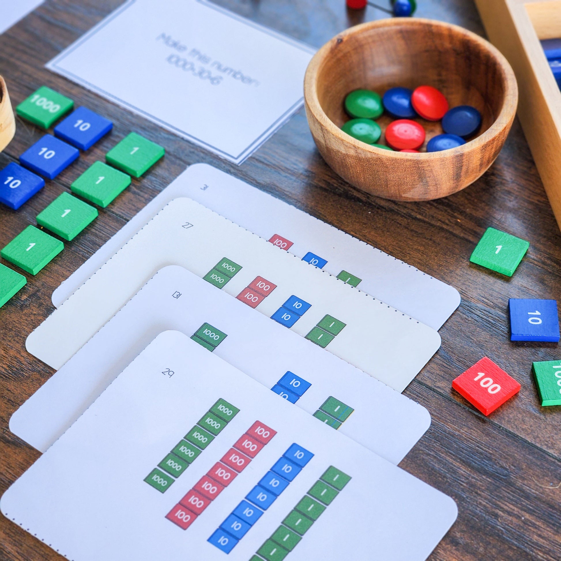 Advanced Place Value Task Cards - subscription - montessorikiwi