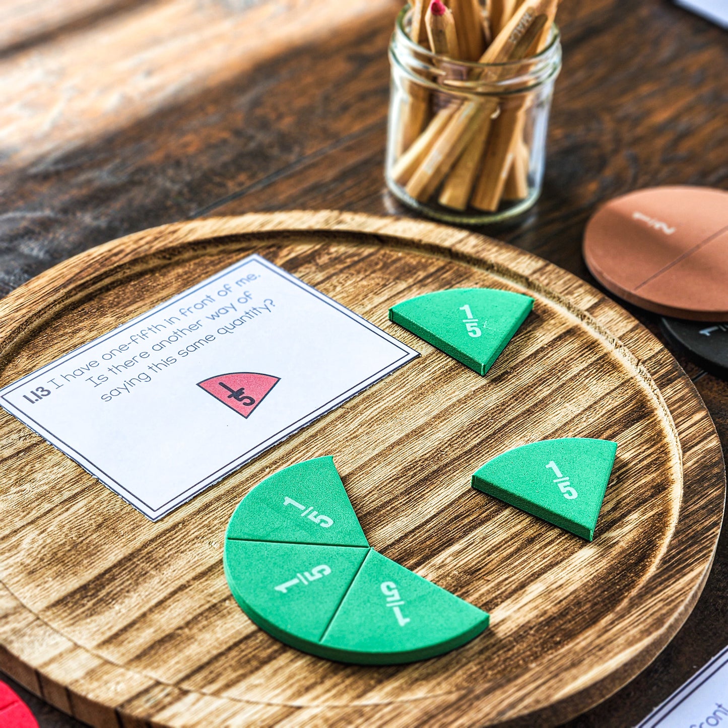 Equivalent Fraction Task Cards (Montessori) - montessorikiwi