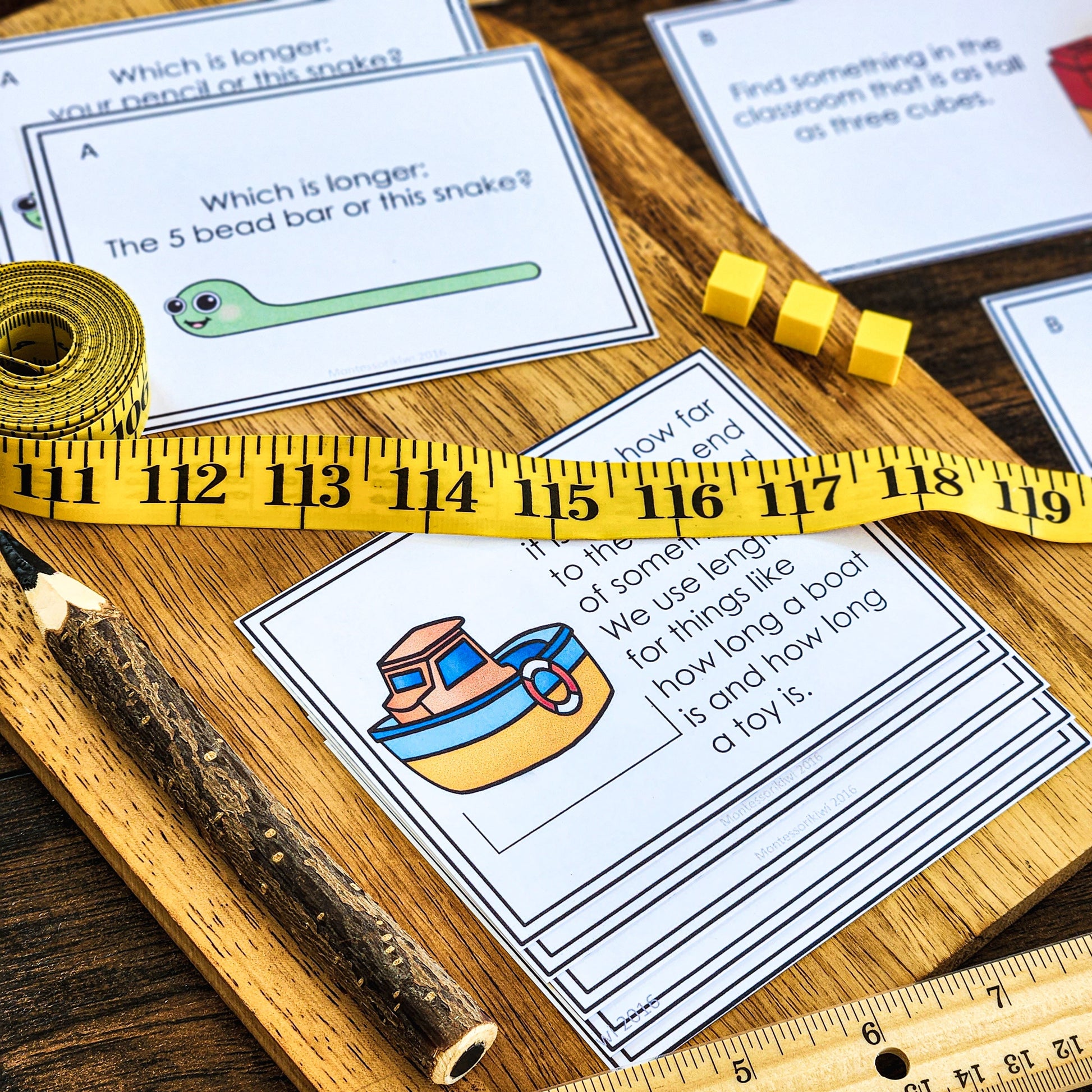 Length, Height and Width Measurement Activities - subscription - montessorikiwi