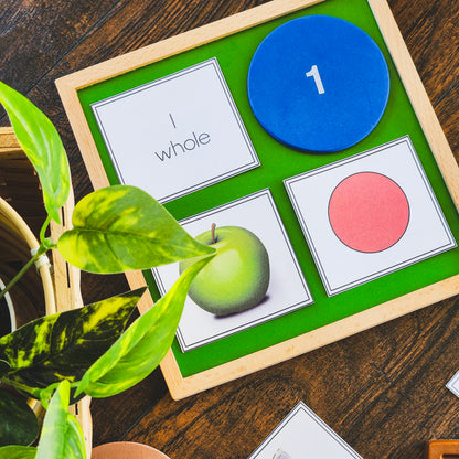 Fraction identification and sorting - subscription - montessorikiwi