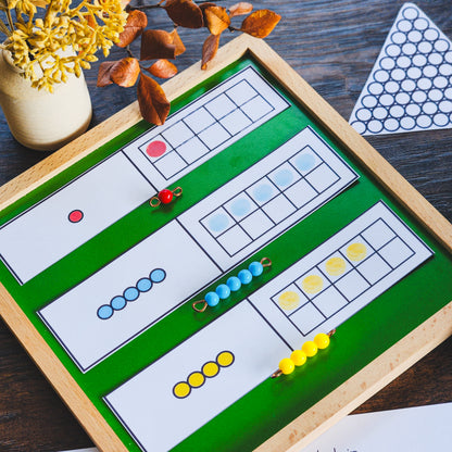 Colored bead stair worksheets - montessorikiwi