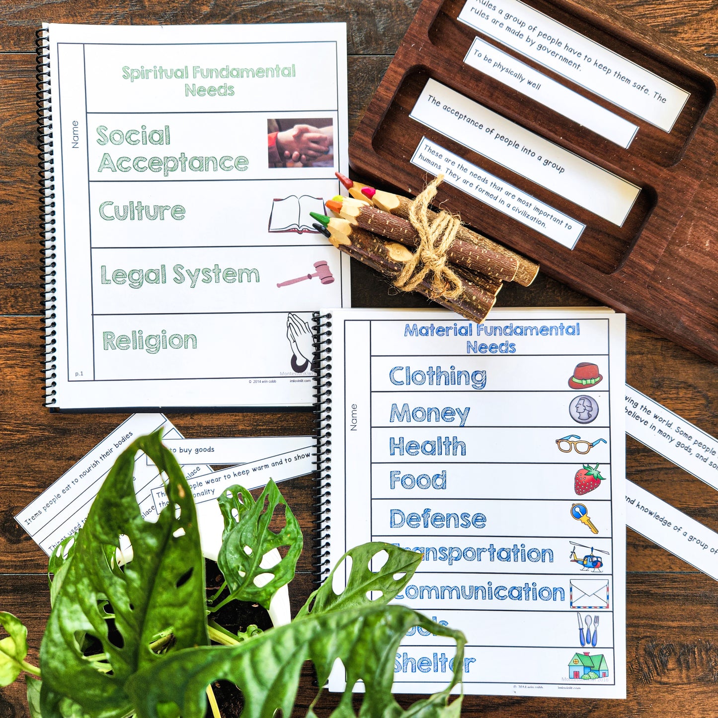 Fundamental needs interactive books (cosmic) - subscription - montessorikiwi