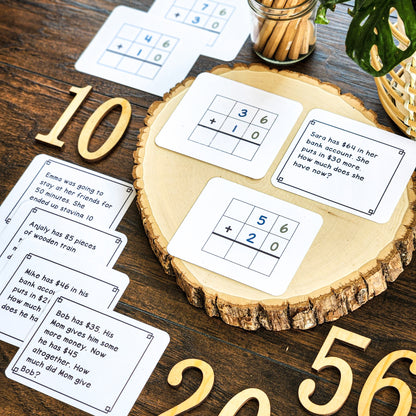 Montessori math: Adding with 10s Golden Beads and Stamp Game - subscription - montessorikiwi