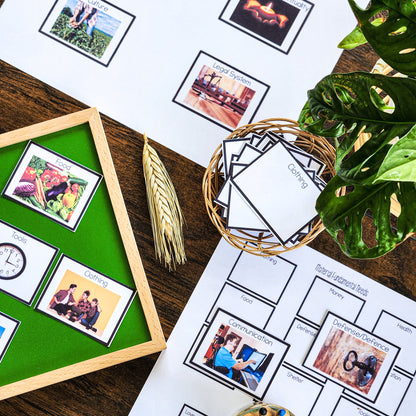 Montessori Introduction to Fundamental Needs Charts (cosmic) - montessorikiwi