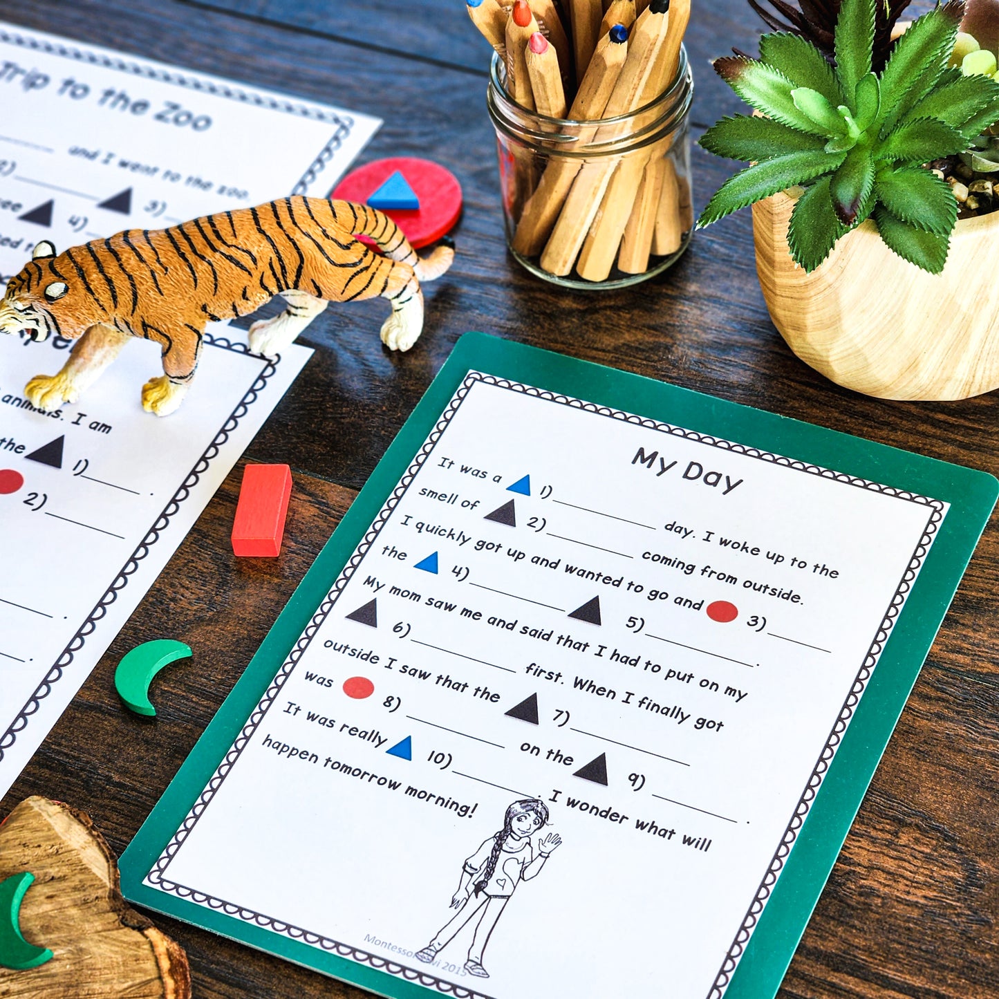 Montessori grammar activity set 1  (literacy) - montessorikiwi