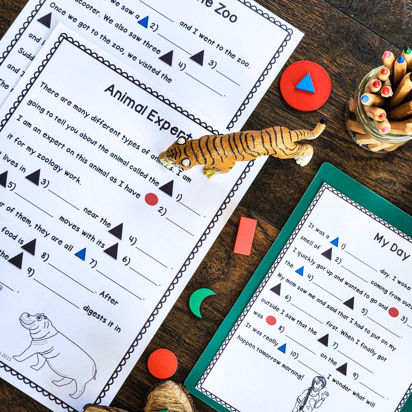 Montessori grammar activity set 1  (literacy) - montessorikiwi