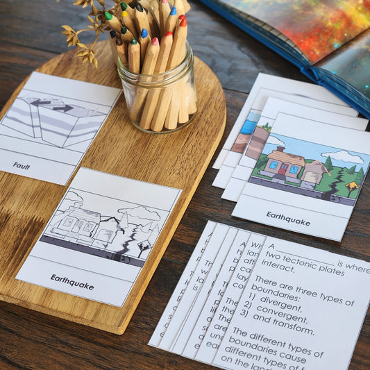 Earthquake Matching Vocabulary Cards - subscription - montessorikiwi