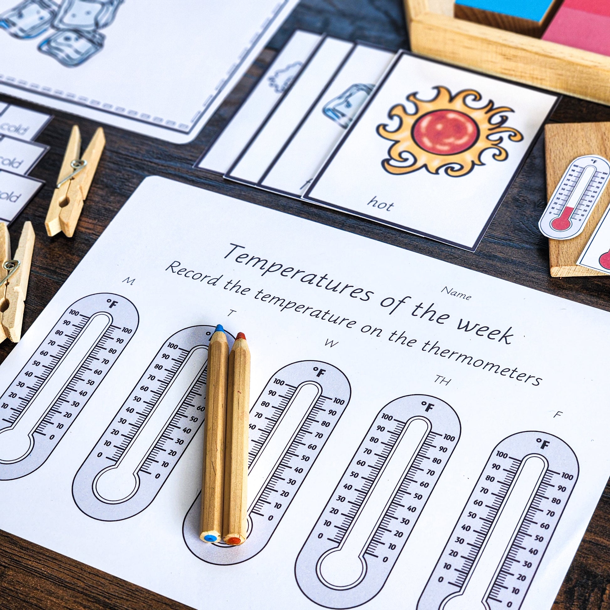Montessori Measurement: Temperature - subscription - montessorikiwi