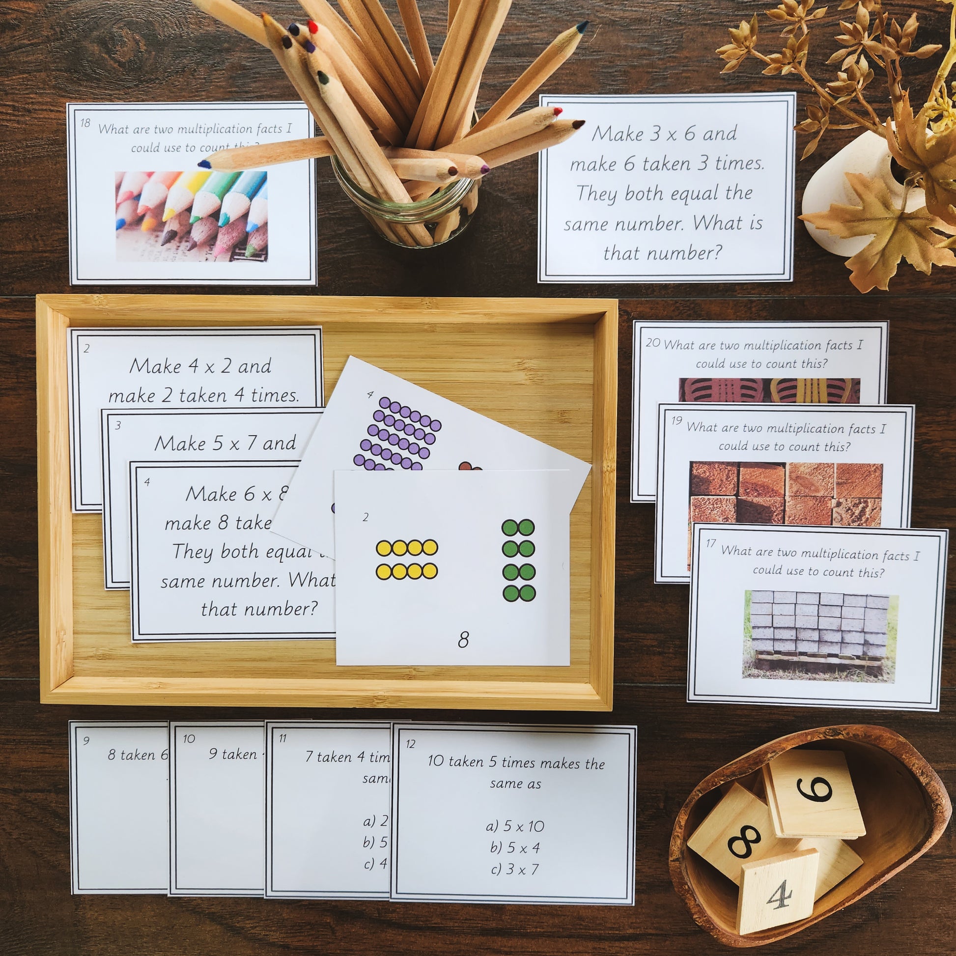 Commutative Property - multiplication - montessorikiwi