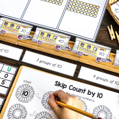 Skip counting in 10 - Montessori inspired (math) (subscription)