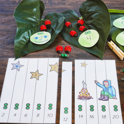 Montessori Junior Math Bundle (Ages 3–6) – Hands-On Number, Counting & Early Operations Activities