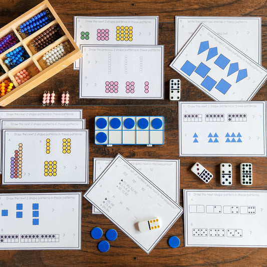 Patterns and Rules Task Cards (math)