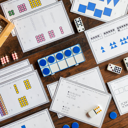Montessori Patterns & Rules Task Cards | Self-Correcting Math Activities