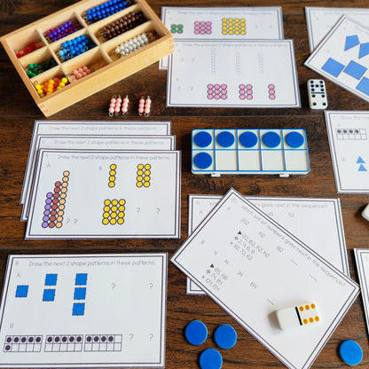 Montessori Patterns & Rules Task Cards | Self-Correcting Math Activities
