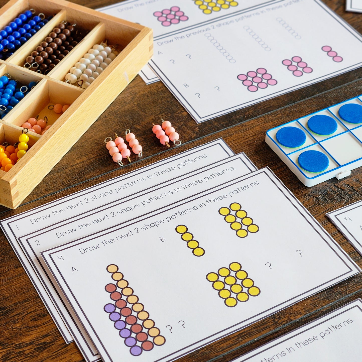 Patterns and Rules Task Cards (math)