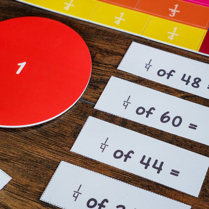 Montessori Fraction Chart | Equivalent Fractions, Fraction Strips
