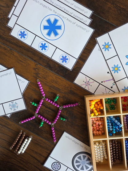 Lines of symmetry Montessori Resource for Independent Learning and Classroom Support