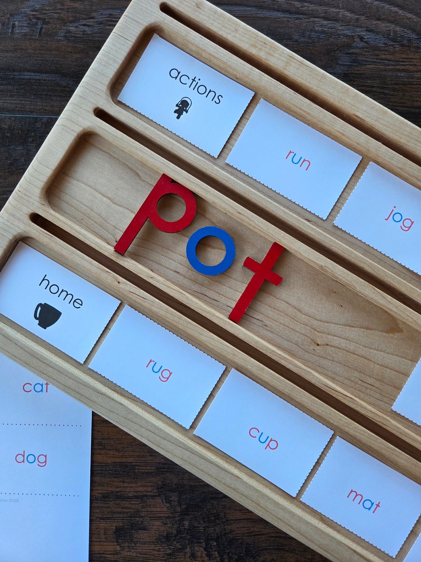 Modern Montessori Reading SOR CVC categorizing words (literacy)